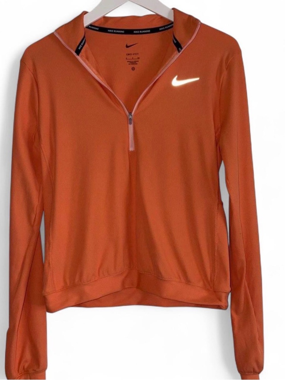 Nike Women's Orange Half-Zip Running Pullover Jacket